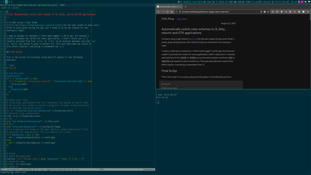 Desktop with Solarized Dark
